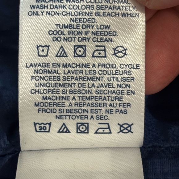 Lands' End Women's Down Puffer Vest Navy Blue S (6-8) High Neck Zip Front - Picture 8 of 11